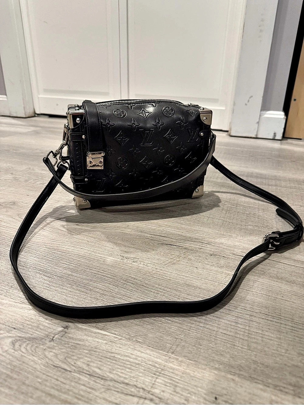 NEW Louis Vuitton Petite Malle Souple Monogram Black Crossbody Bag